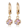 18K Gold Galvanized Zircon Earrings   colorful - Mega Save Wholesale & Retail - 1