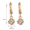 18K Gold Galvanized Zircon Earrings   white - Mega Save Wholesale & Retail - 4