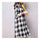 Plus Size Checks Plate Button Cotton&Flax Dress   black white   M - Mega Save Wholesale & Retail - 2