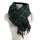 Checks Scarf Tassel Tippet Neckerchief   dark green - Mega Save Wholesale & Retail
