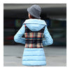 Cotton Coat Down Coat Middle Long Loose   baby blue  M - Mega Save Wholesale & Retail - 3
