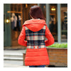 Cotton Coat Down Coat Middle Long Loose   orange   M - Mega Save Wholesale & Retail - 3
