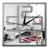 Living Room Wall Clock Decoration Digit Mirror Sticking  silver - Mega Save Wholesale & Retail
