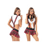 Student Garment Sexy Red Grid Suspender Skirt European Game Uniform - Mega Save Wholesale & Retail