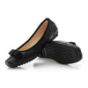 Square Snakeskin Pattern Checks Thin Shoes Bowknot Flat   black  35 - Mega Save Wholesale & Retail