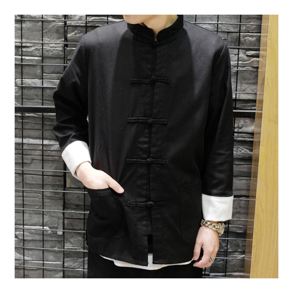 Man Plate Button Classical Vintage Jacket  M - Mega Save Wholesale & Retail - 1