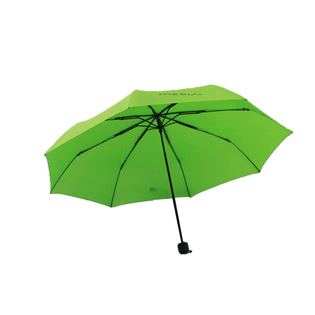 Pure Colour Folding Umbrella Compact Light weight Anti-UV Rain Sun Umbrella Black - Mega Save Wholesale & Retail - 4