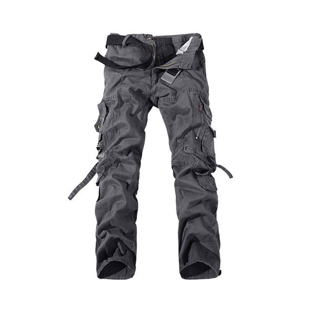 Fashion Mens Work Trousers Military Army Cargo Camo Combat Multi-pocket Pants   gray - Mega Save Wholesale & Retail