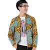Baseball Coat Jacket Plus Size Stand collar  ginger   M - Mega Save Wholesale & Retail - 2