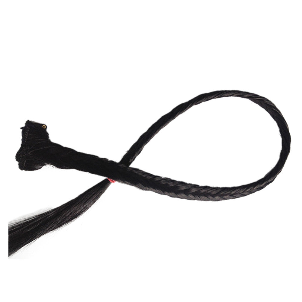 Fish Bone Braid Small Braid Wig Hair Extension    natural black