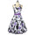 Summer Dress Hepburn Style Slim Big Peplum Bubble Skirt   purple   S - Mega Save Wholesale & Retail - 1