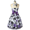 Summer Dress Hepburn Style Slim Big Peplum Bubble Skirt   purple   S - Mega Save Wholesale & Retail - 2