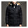 Man Middle Long Cotton Coat Hoodied Warm  black   M - Mega Save Wholesale & Retail - 1