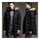 Man Middle Long Cotton Coat Hoodied Warm  black   M - Mega Save Wholesale & Retail - 3
