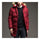 Man Middle Long Cotton Coat Hoodied Warm  red   M - Mega Save Wholesale & Retail - 2