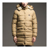 Man Middle Long Cotton Coat Hoodied Warm  khaki  M - Mega Save Wholesale & Retail - 1