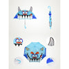 Cute Cartoon Animal Umbrella for Kids Animal Ears Bend Handle   Blue Monster - Mega Save Wholesale & Retail