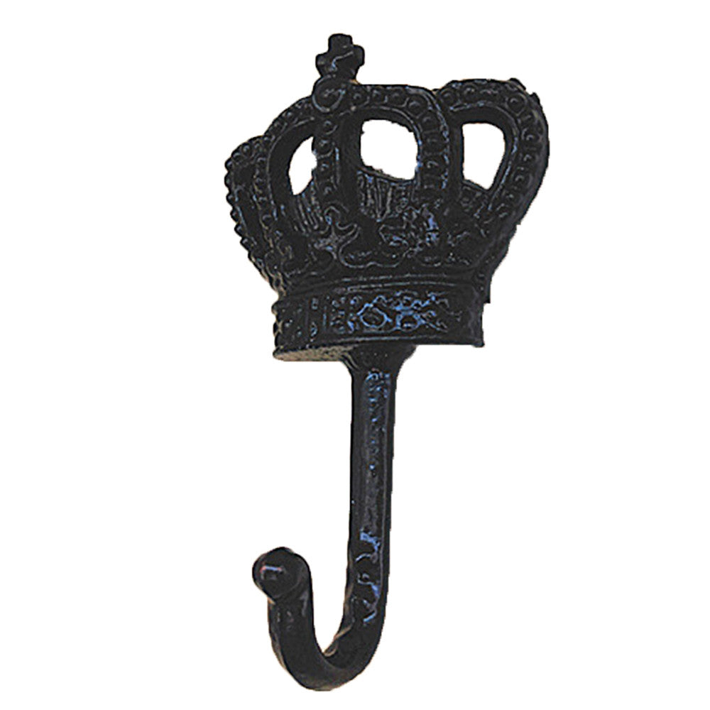 Cast iron wall hangings clothing hook hook hook creative crown decorative wall hook iron    Black - Mega Save Wholesale & Retail - 1