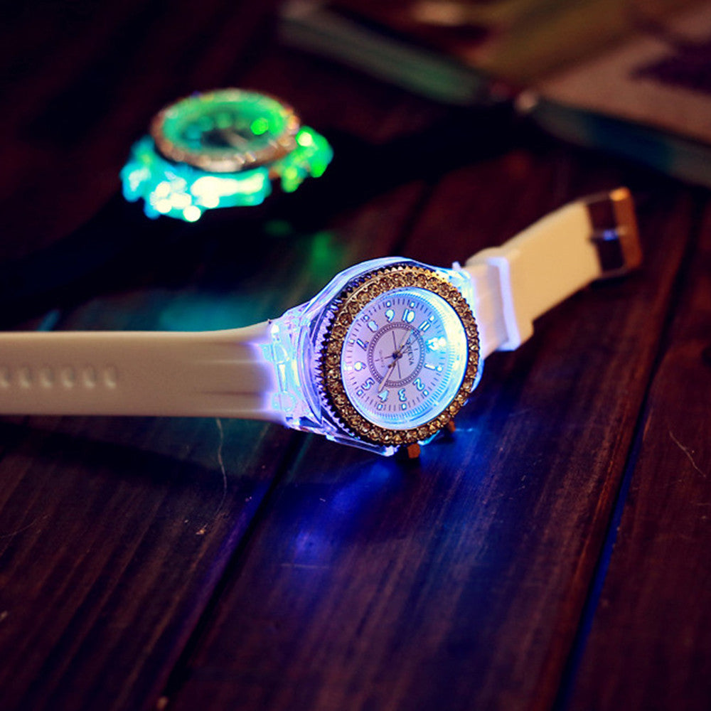 Woman Men Student LED Jelly Watch    White - Mega Save Wholesale & Retail - 1
