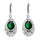 18K Gold Platinum Galvainzation Zircon Earrings   platinum plated green zircon - Mega Save Wholesale & Retail - 1