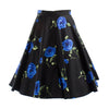 Summer Vintage Printing Bust Skirt Slim Short   blue   S - Mega Save Wholesale & Retail - 2