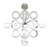 Living Room Silent Wall Clock DIY Digit Circle Sticking   silver - Mega Save Wholesale & Retail