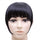 Blunt Bang with Temples Long Hair Card Type Wig     1B#