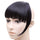 Blunt Bang with Temples Long Hair Card Type Wig     1B#