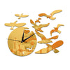 Decoration Seagull above the Sea Quartz Silent Wall Clock   golden - Mega Save Wholesale & Retail