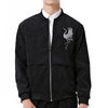 Man Cardigan Embroidery Coat Jacket Suit   black   M - Mega Save Wholesale & Retail - 1