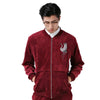 Man Cardigan Embroidery Coat Jacket Suit   wine red  M - Mega Save Wholesale & Retail - 1