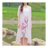 Loose Fake 2pcs Suit Middle Long Dress   pink   M - Mega Save Wholesale & Retail