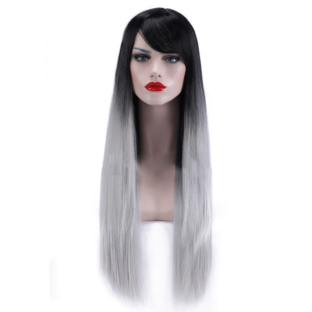 Grey Gradient Ramp Cap Synthetic Wig - Mega Save Wholesale & Retail - 1