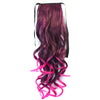 Gradient Ramp Horsetail Lace-up Curled Wig KBMW black to rose red - Mega Save Wholesale & Retail - 1