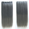 Wholesale color wig hair extension piece a five-card straight hair gradient hair piece long straight hair piece hair extension   DARK GRAY TO BLACK GRADIENT GRANDMOTHER - Mega Save Wholesale & Retail - 1