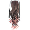 Gradient Ramp Horsetail Lace-up Curled Wig KBMW black to smog pink - Mega Save Wholesale & Retail - 1