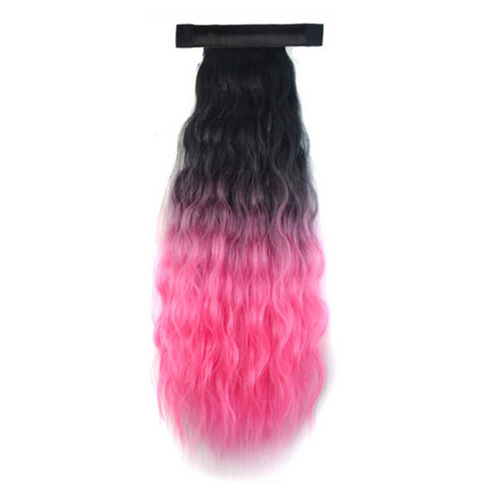 Wig Horsetail Corn Hot Gradient Ramp    black rouge pink PP05-1BT2311# - Mega Save Wholesale & Retail - 1