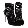 Hollow Rivet Punk Style Pointed Sandals - Mega Save Wholesale & Retail - 1