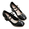 High Heel Double Buckle Women Shoes Plus Size  black - Mega Save Wholesale & Retail