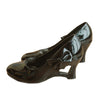 Candy's Color Bowknot Patent Leather Hollow Slipsole Women Thin Shoes  black - Mega Save Wholesale & Retail