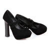 High Thick Heel Shoes Slim Night Club Platform Fluff Women Thin Shoes  black - Mega Save Wholesale & Retail - 1
