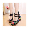 Old Beijing Cloth Shoes Embroidered Shoes High Heeled Shoes Woman National Style Slipsole Increased within  black - Mega Save Wholesale & Retail - 1