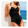 Women's One-piece Monokini Swimwear Swimsuit Conservative   black  S - Mega Save Wholesale & Retail