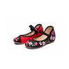 Spring Peach Flower National Style Vintage Embroidered Chinese Mary Jane Shoes for Women in Fashionable Black Shade - Mega Save Wholesale & Retail - 1