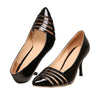 High Heel Black Plus Size Pointed Shoes in Thin Low-Cut Fashion - Mega Save Wholesale & Retail