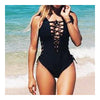 Pure Color One-piece Monokini Swimwear Swimsuit Women¡¯s Sexy   black  S - Mega Save Wholesale & Retail