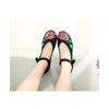 New Beautiful Woman Spring Embroidered Shoes High Heeled Shoes Old Beijing   black - Mega Save Wholesale & Retail - 1