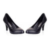 Plain Thin Shoes All-match High Heel Low-cut Round Last Plus Size  black - Mega Save Wholesale & Retail - 2