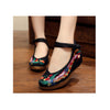 Colorful Phoenix Embroidered Shoes in High Heels & Black Ventilated Material with Ankle Straps - Mega Save Wholesale & Retail - 2