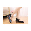 Old Beijing Black Embroidered Cloth Shoes for Women in National Style & Cowhell Sole - Mega Save Wholesale & Retail - 2